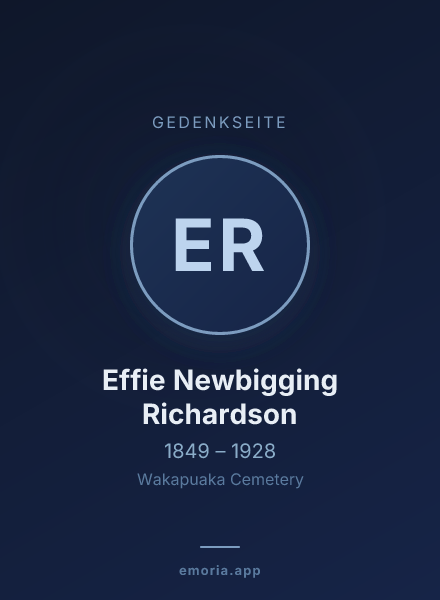Gedenkportrait von Effie Newbigging Richardson