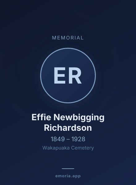 Memorial portrait of Effie Newbigging Richardson