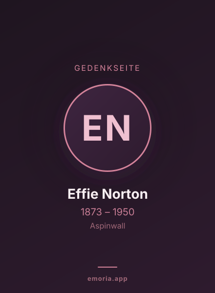 Gedenkportrait von Effie Norton