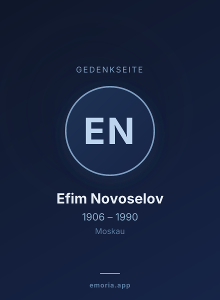Gedenkportrait von Efim Novoselov