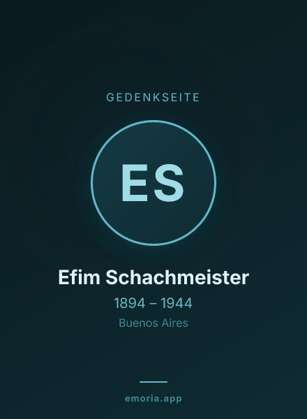 Gedenkportrait von Efim Schachmeister