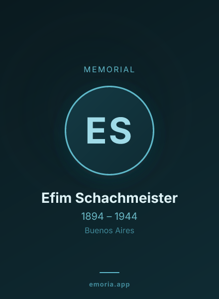 Memorial portrait of Efim Schachmeister