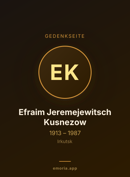 Gedenkportrait von Efraim Jeremejewitsch Kusnezow