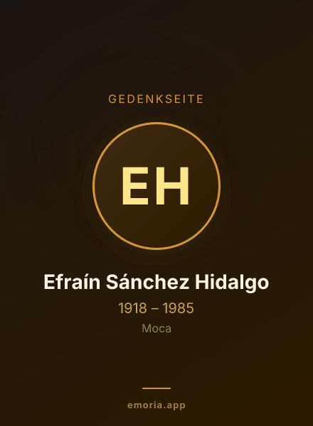 Gedenkportrait von Efraín Sánchez Hidalgo