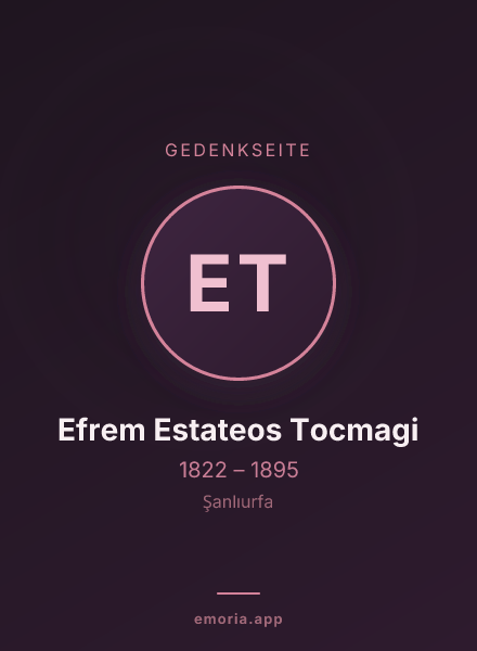 Gedenkportrait von Efrem Estateos Tocmagi