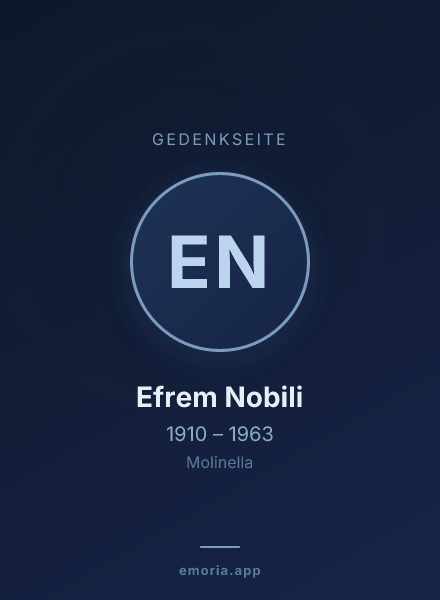 Gedenkportrait von Efrem Nobili