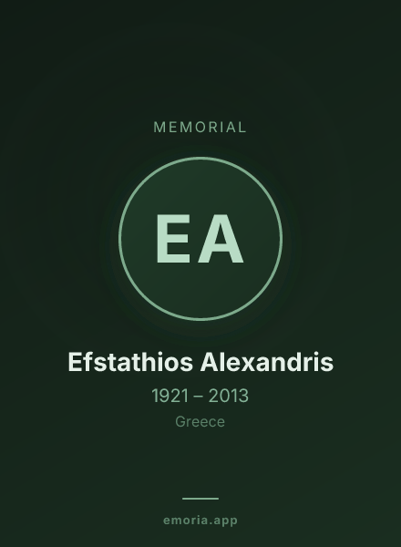 Memorial portrait of Efstathios Alexandris