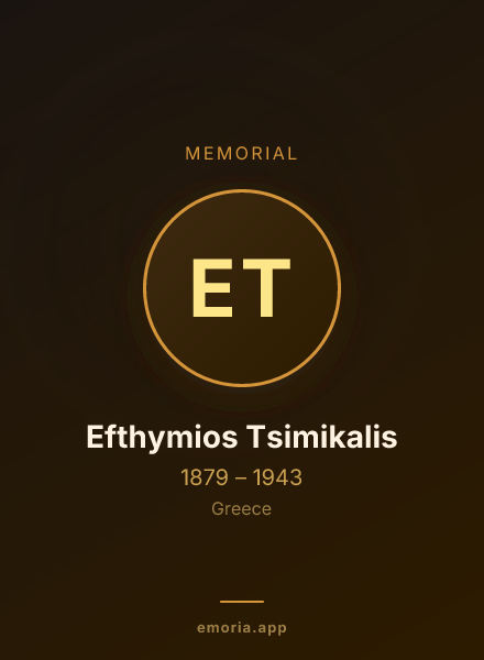 Memorial portrait of Efthymios Tsimikalis