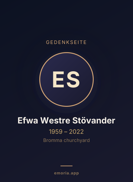 Gedenkportrait von Efwa Westre Stövander