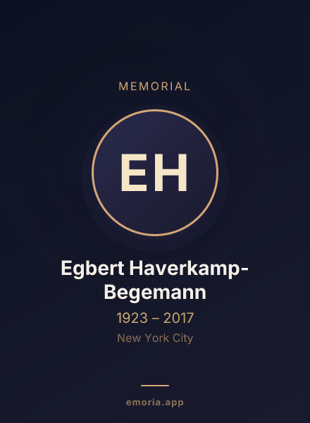 Memorial portrait of Egbert Haverkamp-Begemann