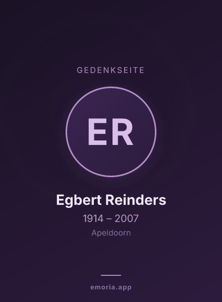 Gedenkportrait von Egbert Reinders