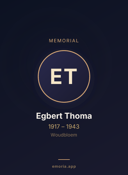 Memorial portrait of Egbert Thoma