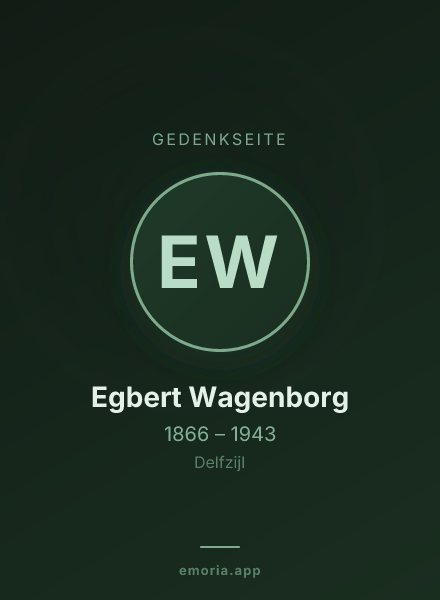 Gedenkportrait von Egbert Wagenborg