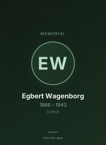 Memorial portrait of Egbert Wagenborg