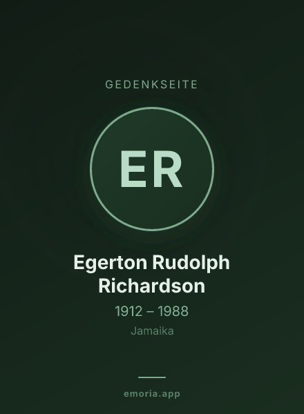 Gedenkportrait von Egerton Rudolph Richardson