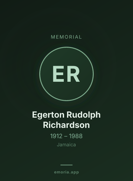 Memorial portrait of Egerton Rudolph Richardson