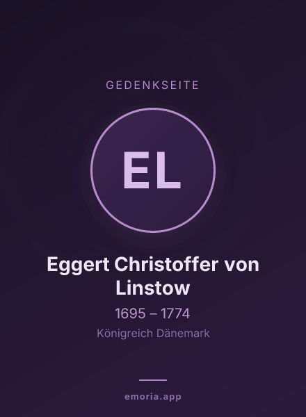 Gedenkportrait von Eggert Christoffer von Linstow