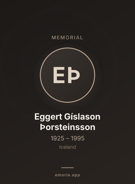 Memorial portrait of Eggert Gíslason Þorsteinsson