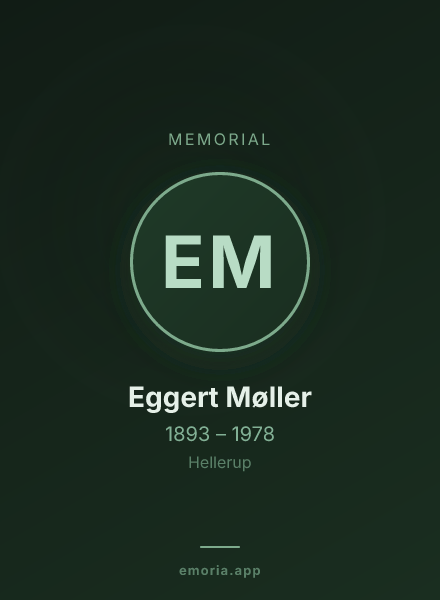Memorial portrait of Eggert Møller
