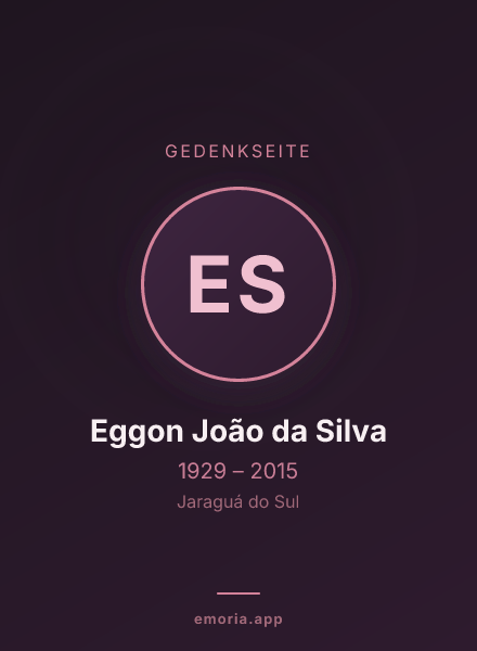 Gedenkportrait von Eggon João da Silva