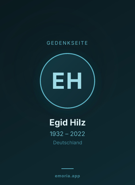 Gedenkportrait von Egid Hilz
