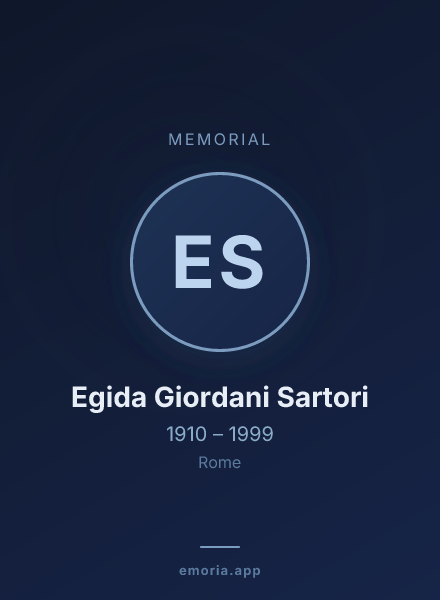 Memorial portrait of Egida Giordani Sartori