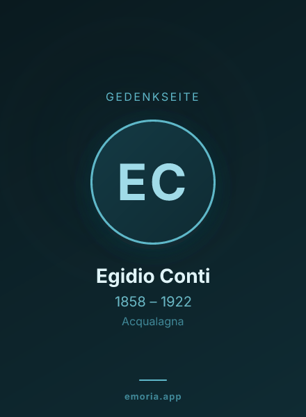 Gedenkportrait von Egidio Conti