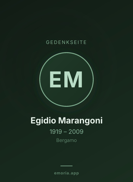 Gedenkportrait von Egidio Marangoni