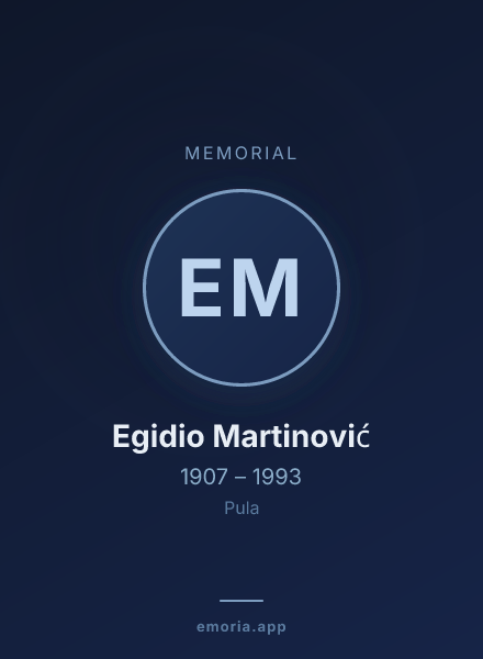 Memorial portrait of Egidio Martinović