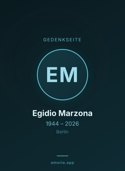 Gedenkportrait von Egidio Marzona