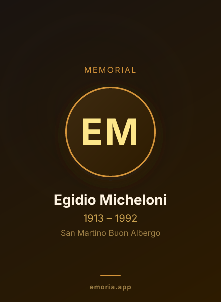 Memorial portrait of Egidio Micheloni
