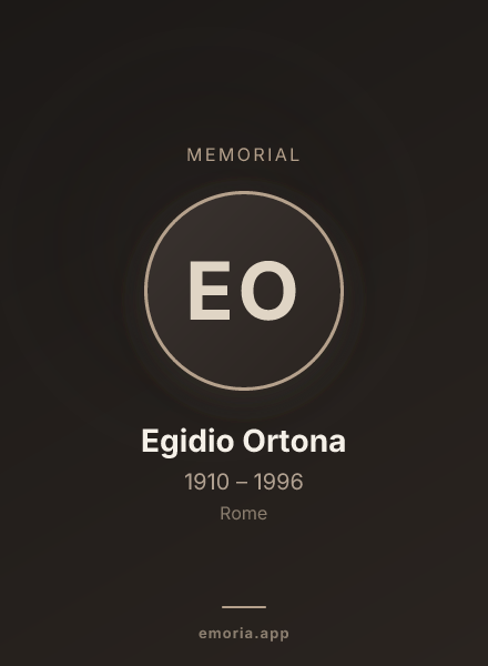 Memorial portrait of Egidio Ortona