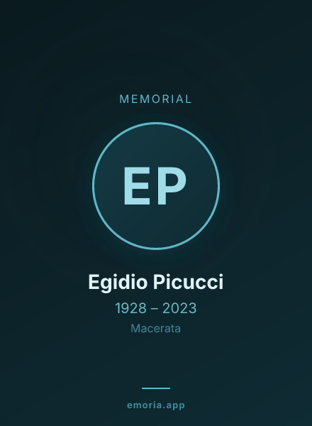 Memorial portrait of Egidio Picucci