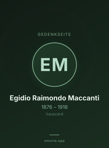 Gedenkportrait von Egidio Raimondo Maccanti