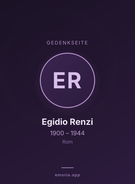 Gedenkportrait von Egidio Renzi