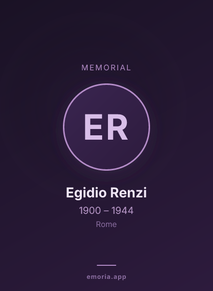 Memorial portrait of Egidio Renzi