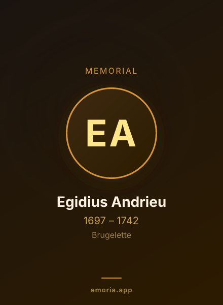 Memorial portrait of Egidius Andrieu