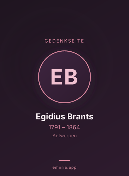 Gedenkportrait von Egidius Brants