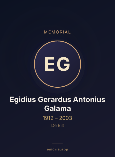 Memorial portrait of Egidius Gerardus Antonius Galama