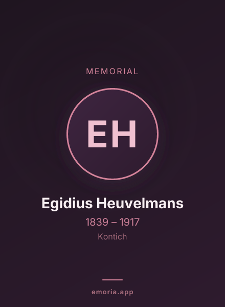 Memorial portrait of Egidius Heuvelmans