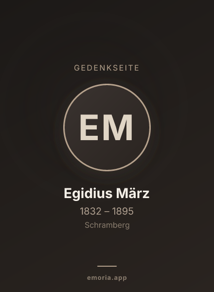 Gedenkportrait von Egidius März