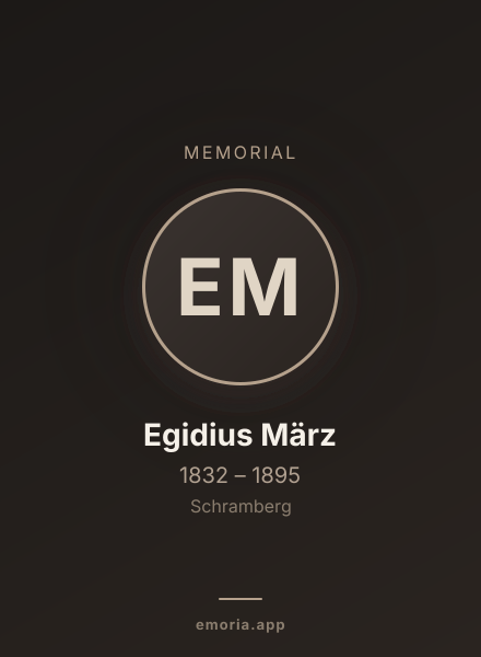 Memorial portrait of Egidius März