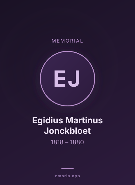 Memorial portrait of Egidius Martinus Jonckbloet