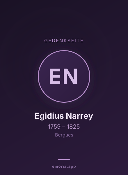 Gedenkportrait von Egidius Narrey