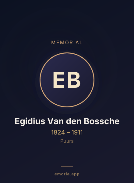 Memorial portrait of Egidius Van den Bossche