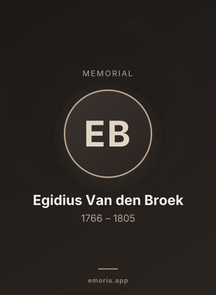 Memorial portrait of Egidius Van den Broek