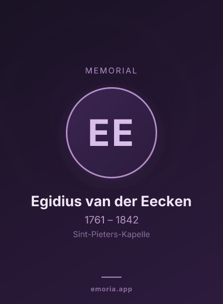 Memorial portrait of Egidius van der Eecken