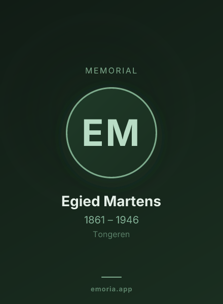Memorial portrait of Egied Martens