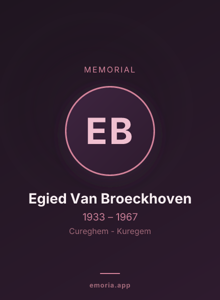 Memorial portrait of Egied Van Broeckhoven
