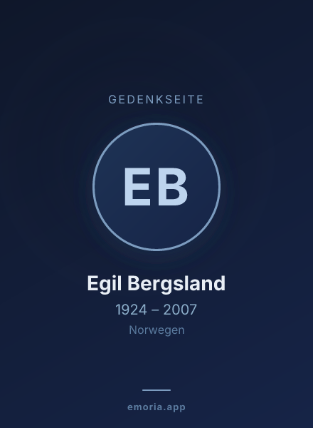 Gedenkportrait von Egil Bergsland